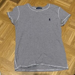 Ralph Lauren Navy and White Striped Tee
